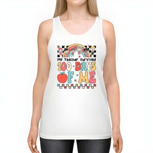 Retro Groovy School Boys Girls Kids Gift 100 Days Of School Tank Top 2