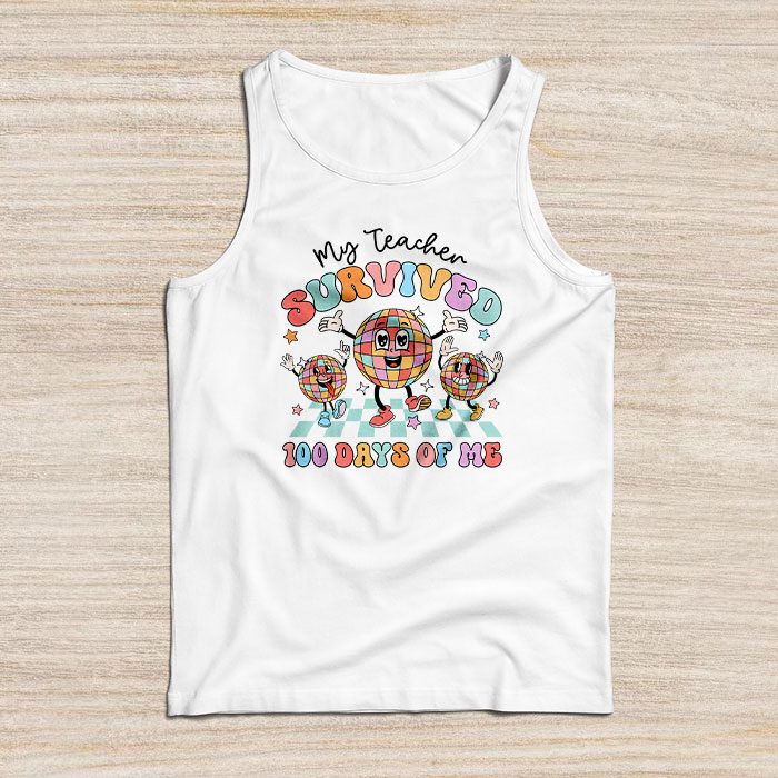 Retro-Groovy-School-Boys-Girls-Kids-Gift-100-Days-Of-School-Tank-Top Retro Groovy School Boys Girls Kids Gift 100 Days Of School Tank Top