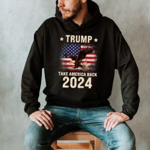 Retro Trump 2024 Take America Back American Flag Trump 2024 Hoodie 2 2