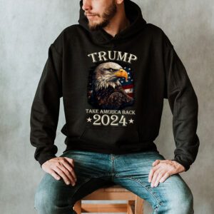 Retro Trump 2024 Take America Back American Flag Trump 2024 Hoodie 2 5