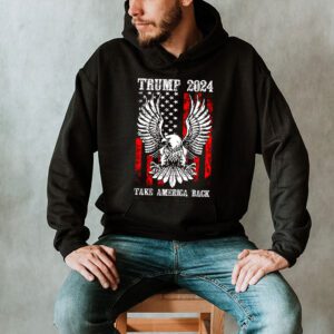 Retro Trump 2024 Take America Back American Flag Trump 2024 Hoodie 2 6