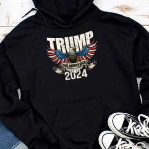 Retro Trump 2024 Take America Back American Flag Trump 2024 Hoodie