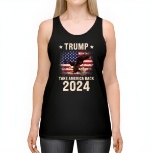 Retro Trump 2024 Take America Back American Flag Trump 2024 Tank Top 2 2