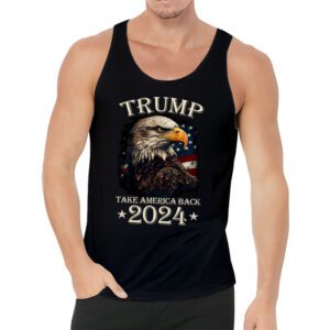 Retro Trump 2024 Take America Back American Flag Trump 2024 Tank Top 3 5