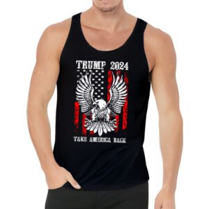 Retro Trump 2024 Take America Back American Flag Trump 2024 Tank Top 3 6