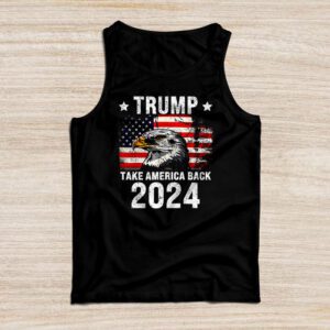 Retro Trump 2024 Take America Back American Flag Trump 2024 Tank Top