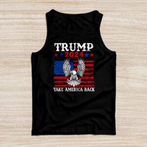 Retro Trump 2024 Take America Back American Flag Trump 2024 Tank Top