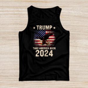 Retro Trump 2024 Take America Back American Flag Trump 2024 Tank Top