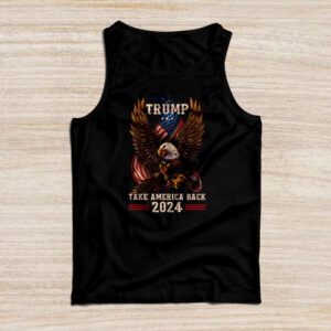 Retro Trump 2024 Take America Back American Flag Trump 2024 Tank Top