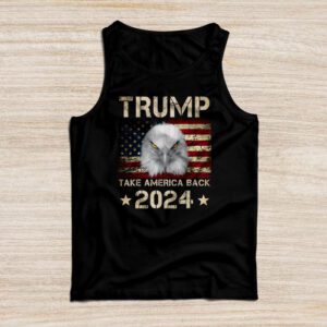 Retro Trump 2024 Take America Back American Flag Trump 2024 Tank Top