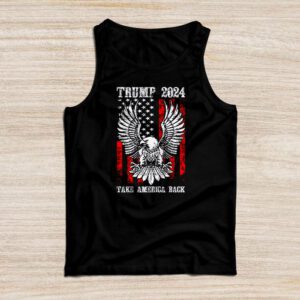 Retro Trump 2024 Take America Back American Flag Trump 2024 Tank Top