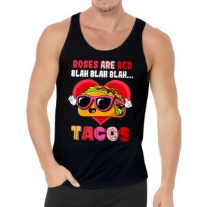 Roses Are Red Blah Tacos Funny Valentine Day Food Lover Gift Tank Top 3