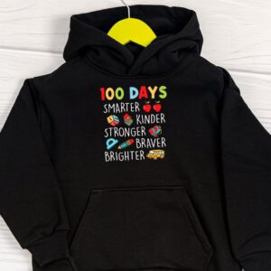 Smarter Kinder Stronger Brighter 100 Days Of School Hoodie 1 1