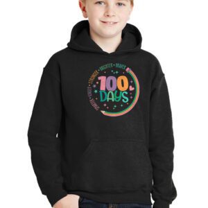 Smarter Kinder Stronger Brighter 100 Days Of School Hoodie 2 4