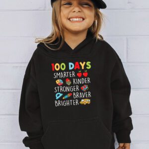 Smarter Kinder Stronger Brighter 100 Days Of School Hoodie 3 1