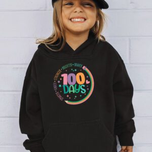 Smarter Kinder Stronger Brighter 100 Days Of School Hoodie 3 4