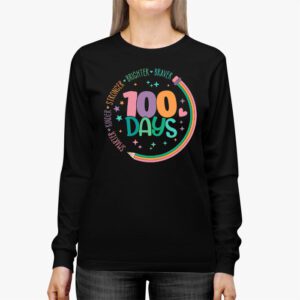 Smarter Kinder Stronger Brighter 100 Days Of School Longsleeve Tee 2 4