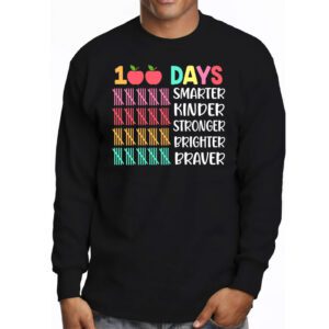 Smarter Kinder Stronger Brighter 100 Days Of School Longsleeve Tee 3 3