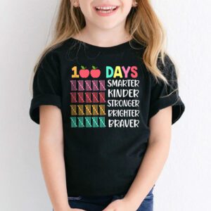 Smarter Kinder Stronger Brighter 100 Days Of School T Shirt 1 3