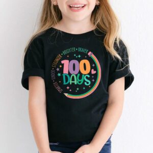 Smarter Kinder Stronger Brighter 100 Days Of School T Shirt 1 4