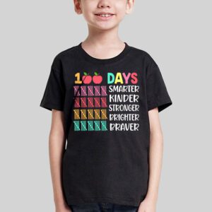 Smarter Kinder Stronger Brighter 100 Days Of School T Shirt 2 3