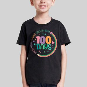 Smarter Kinder Stronger Brighter 100 Days Of School T Shirt 2 4