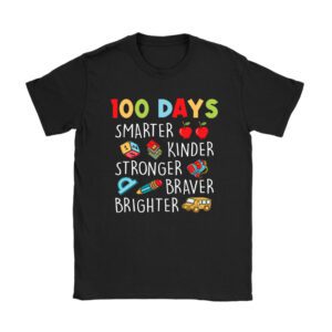 Smarter Kinder Stronger Brighter 100 Days Of School T-Shirt