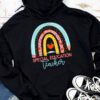 Sped Ed Special Education Teacher SPED Leopard Boho Rainbow Hoodie
