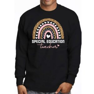 Sped Ed Special Education Teacher SPED Leopard Boho Rainbow Longsleeve Tee 3 3