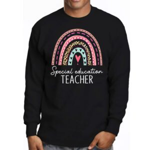 Sped Ed Special Education Teacher SPED Leopard Boho Rainbow Longsleeve Tee 3