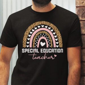 Sped Ed Special Education Teacher SPED Leopard Boho Rainbow T Shirt 2 3