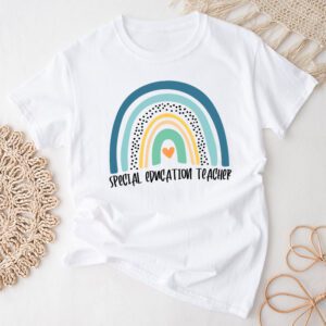 Sped Ed Special Education Teacher SPED Leopard Boho Rainbow T-Shirt