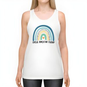 Sped Ed Special Education Teacher SPED Leopard Boho Rainbow Tank Top 2 2