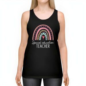 Sped Ed Special Education Teacher SPED Leopard Boho Rainbow Tank Top 2