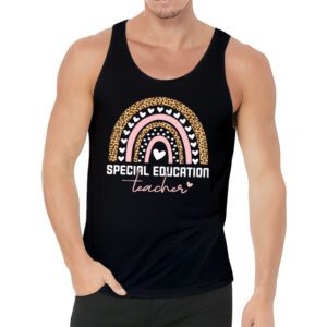 Sped Ed Special Education Teacher SPED Leopard Boho Rainbow Tank Top 3 3