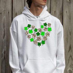 St. Patricks Day Shamrock Irish Leopard Print Women Girls Hoodie 2 5