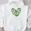 St. Patricks Day Shamrock Irish Leopard Print Women Girls Hoodie