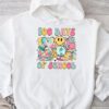 Teacher Kids Retro Groovy 100 Days Happy 100th Day Of School Hoodie
