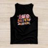Teacher Kids Retro Groovy 100 Days Happy 100th Day Of School Tank Top