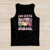 Teacher Kids Retro Groovy 100 Days Happy 100th Day Of School Tank Top