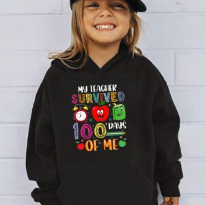 Teacher Survived 100 Days Of Me For 100th Day School Student Hoodie 3 4