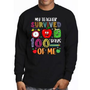 Teacher Survived 100 Days Of Me For 100th Day School Student Longsleeve Tee 3 4