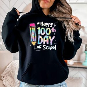 Tie Dye Happy 100th Day Of School Teachers Students Kids Hoodie 1 3