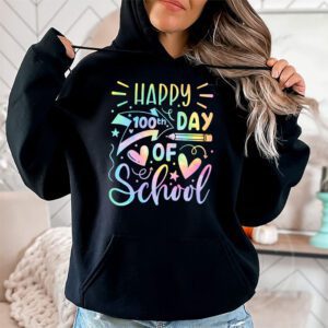 Tie Dye Happy 100th Day Of School Teachers Students Kids Hoodie 1 Tie Dye Happy 100th Day Of School Teachers Students Kids Hoodie 1