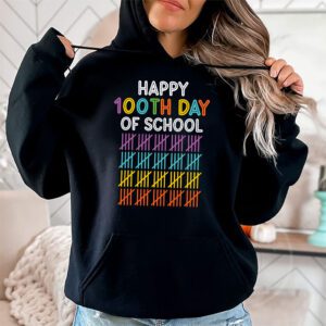 Tie Dye Happy 100th Day Of School Teachers Students Kids Hoodie 1 4