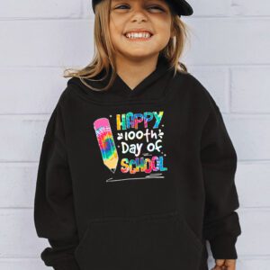 Tie Dye Happy 100th Day Of School Teachers Students Kids Hoodie 3 2