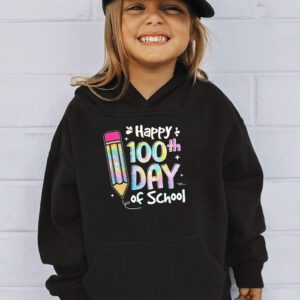 Tie Dye Happy 100th Day Of School Teachers Students Kids Hoodie 3 3