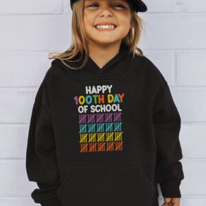 Tie Dye Happy 100th Day Of School Teachers Students Kids Hoodie 3 4