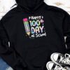 Tie Dye Happy 100th Day Of School Teachers Students Kids Hoodie