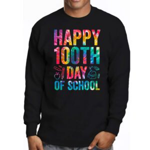 Tie Dye Happy 100th Day Of School Teachers Students Kids Longsleeve Tee 3 1